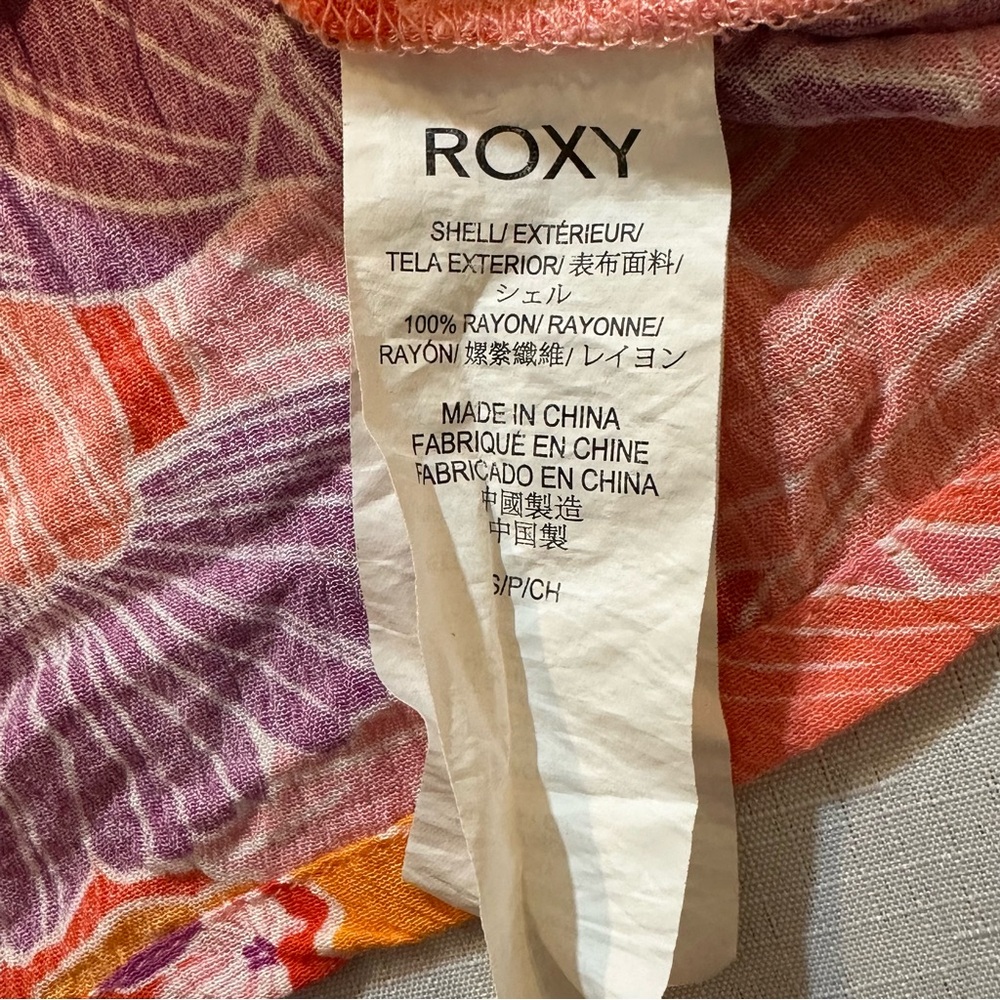 Roxy Floral Boho Tank 🌺 Flowy Summer Top Size S - Picture 11 of 13